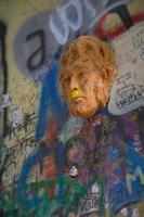 John Lennon's Portrait Bust at Kampa Park / Prague